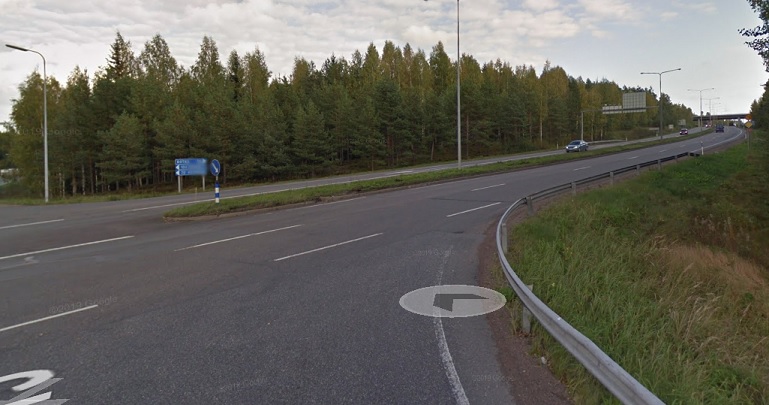 Autoiljan piti katsoa tähän suuntaan. Kuva googlemaps