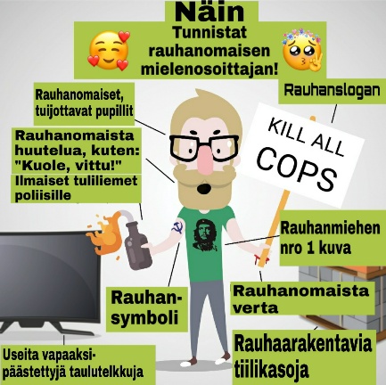 RAUHANOMAINEN PROTESTOIJA - Näin erotat rauhanmiehen väkivaltaisesta mellakoitsijasta.jpg