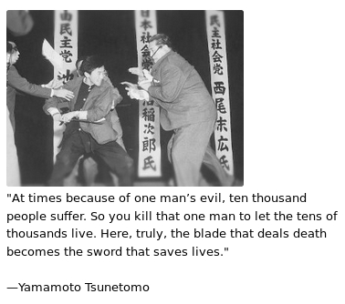 Otoya Yamaguchi takes one for the team and assassinates a communist leader in Japan.