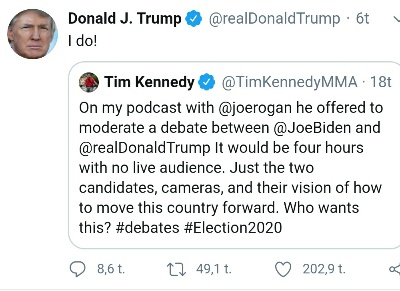 Pressakisan 2020 keskustelu podcastissa ilman sätkytoimittajia, jos Biden sanoo kyllä.jpg