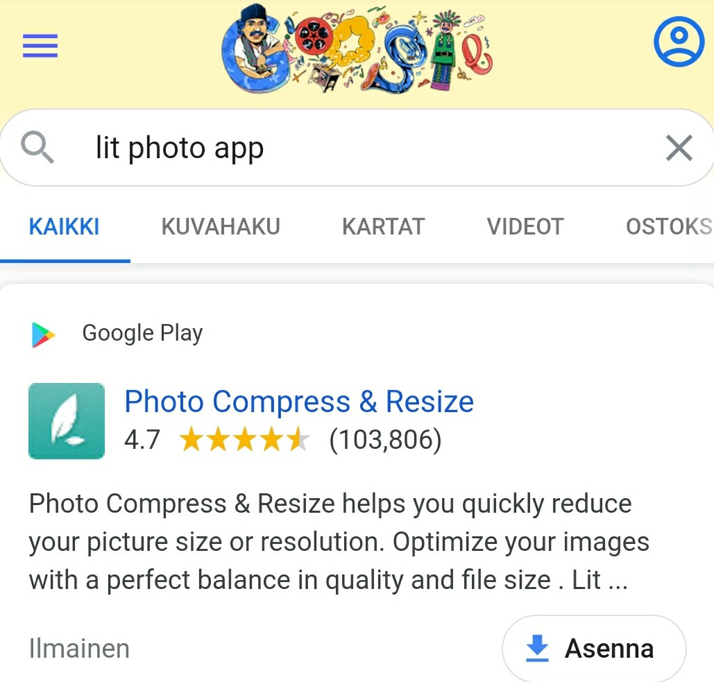 Lit Photo app -haku googlesta tai sovelluskaupasta ja ASENNA testataksesi.jpg