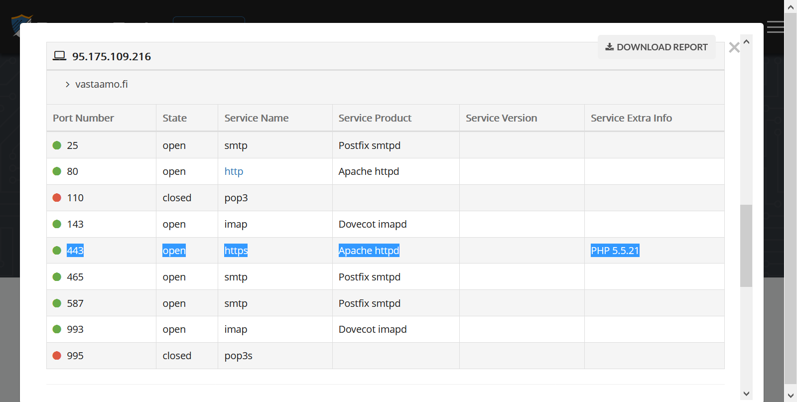 Online Port Scanner - Vastaamo.fi.png