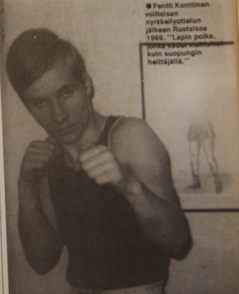 Elinkautisen saanut Pentti Konttinen vuonna 1969 voimainsa tunnossa.