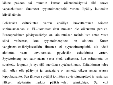 Oikeustieteen tri Kari Uotin kirje KKO:lle