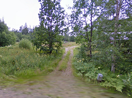 Siellä oli joskus talo. Kuva googlemaps 2009