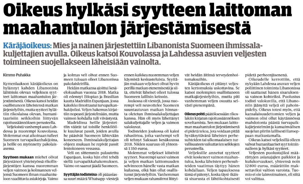 Kouvolan Sanomat 20.3.2021