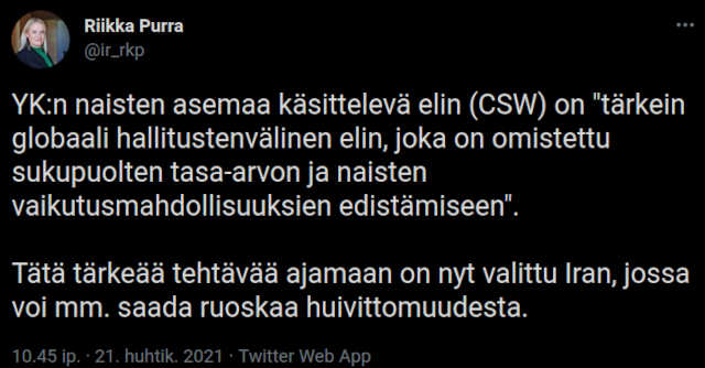 Ihmisten oikeuksista ja tasa-arvosta välittävä perussuomalaisten