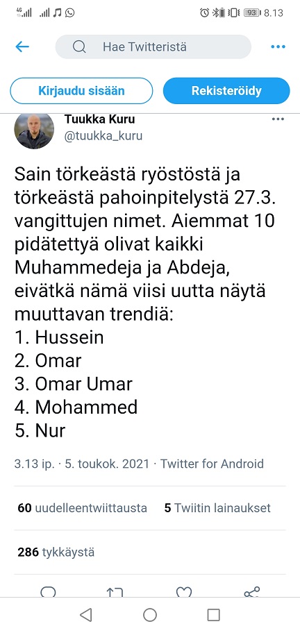Etnistä värinää...