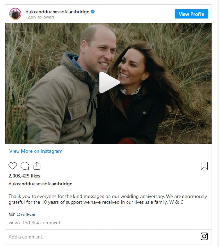 William ja Kate julkaisivat Insta-tilillään idyllisen perhevideon hääpäivänsä kunniaksi.jpg