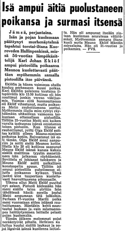 Helsingin Sanomat 7.4.1962