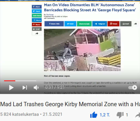 Joku poltti kääminsä väkivaltaisen huumerikollisen muistoksi perustetulle GEORGE KIRBY -häirikköteemapuistolle.jpg