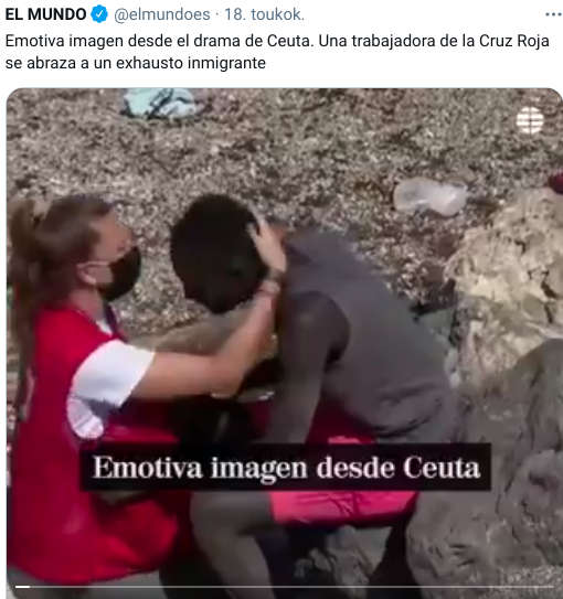 Matupatja on aina valmis ja syli lämmin MUSTALLE MIEHELLE, punaisen ristin matupatja vetää videolla mustamatun syliinsä.jpg