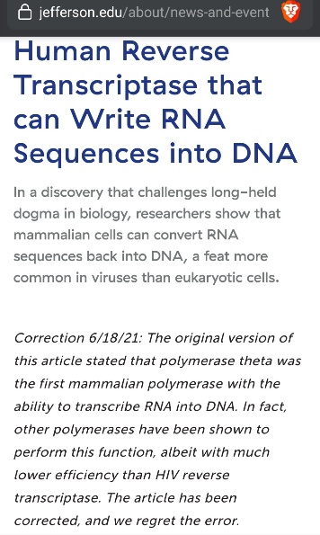 RNA-DNA muuntumisen oletetuista vaatimuksista on saatu lisätietoa, joka voi muuttaa aik. olettamaa.jpg