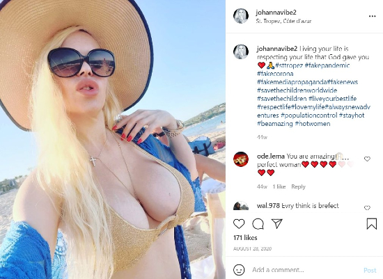 Tällainen kuva teksteineen Johannalla Insta-seinällään.jpg