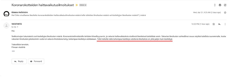 Kuvan lähde: https://twitter.com/kHellstr/status/1385900178268463108 (24.4.2021)