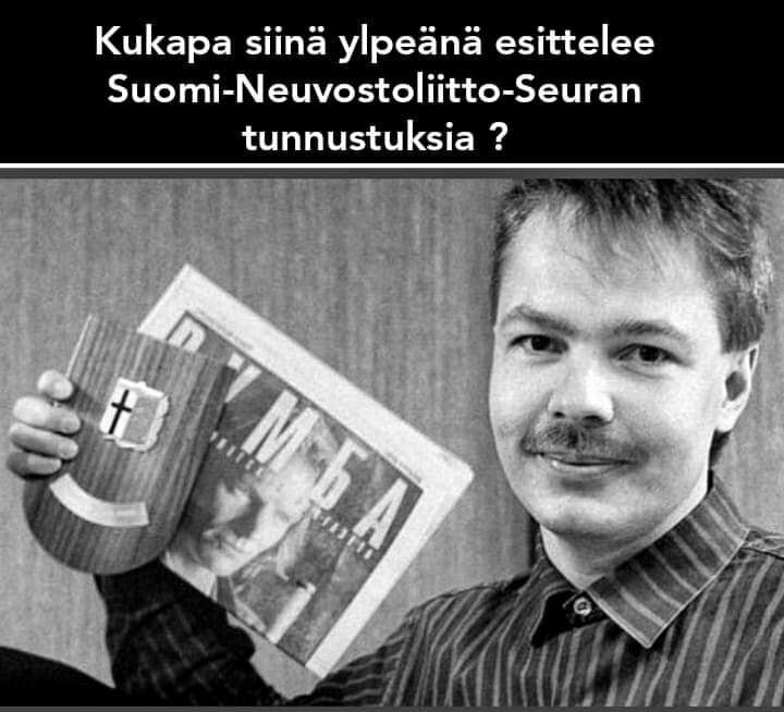 Kukas se siinä kommariseuran lappuja ylpeänä esittelee?
