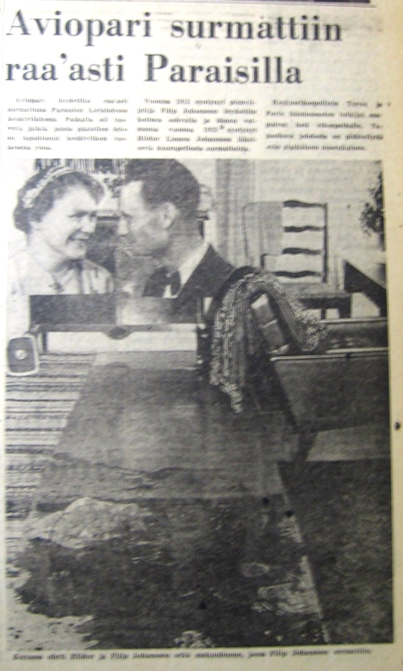 Uutinen jostain sanomalehdestä 20.7.1972