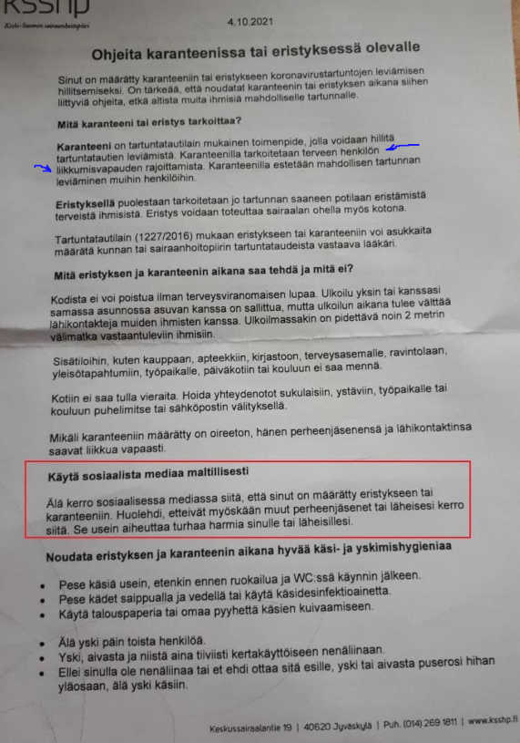 Kiinan malli lähestyy - sairaanhoitopiiri lukitsee terveet koteihinsa  ja kehottaa vangittuja valehtelemaan tästä.jpg