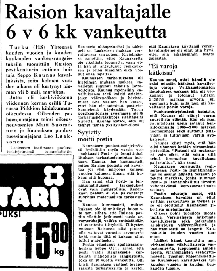Helsingin Sanomat 17.6.1976