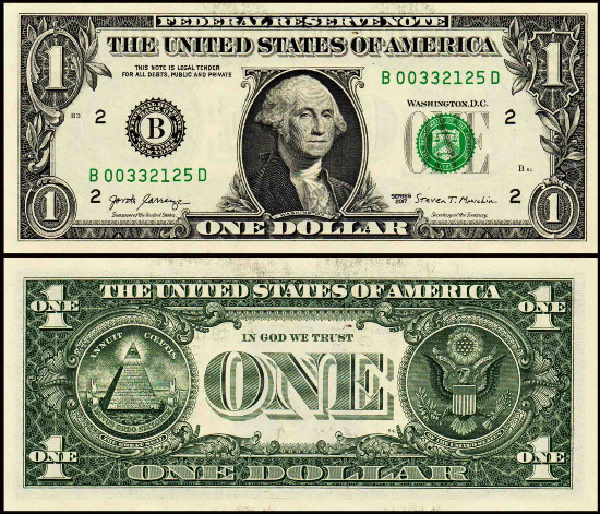 Dollarin seteli edestä ja takaa.jpg