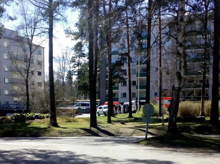 Henkirikoksen tapahtumapaikka Munkkivuoressa.