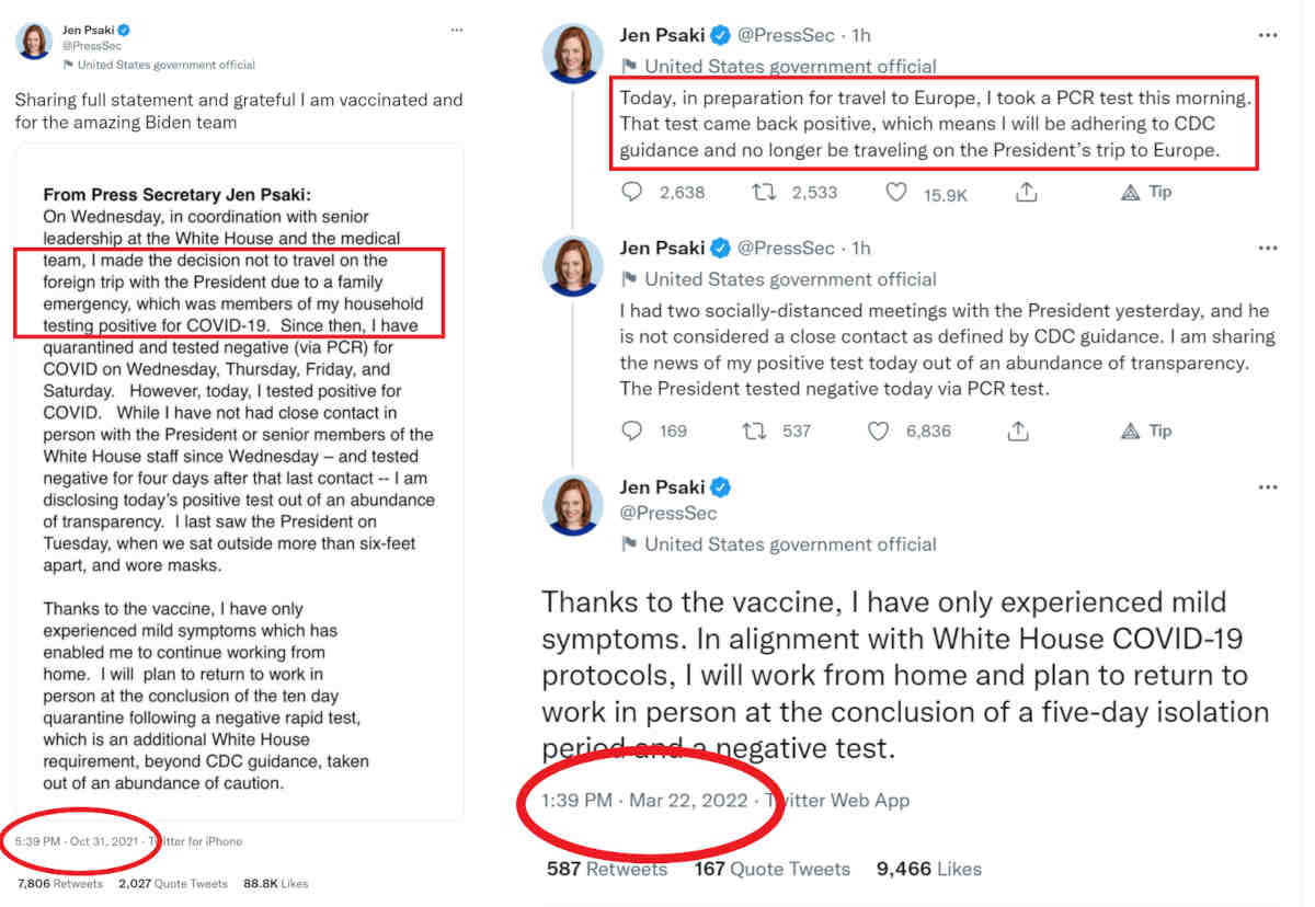 2x injektoitu sekä boostattu US WH tiedottaja Psaki jo toista kertaa covid-potilaana 5kk sisään.jpg