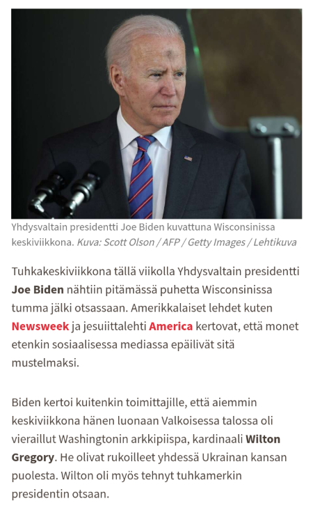 Joe Bidenilla tuhkamerkki otsassaan paaston alkamisen merkkinä.jpg