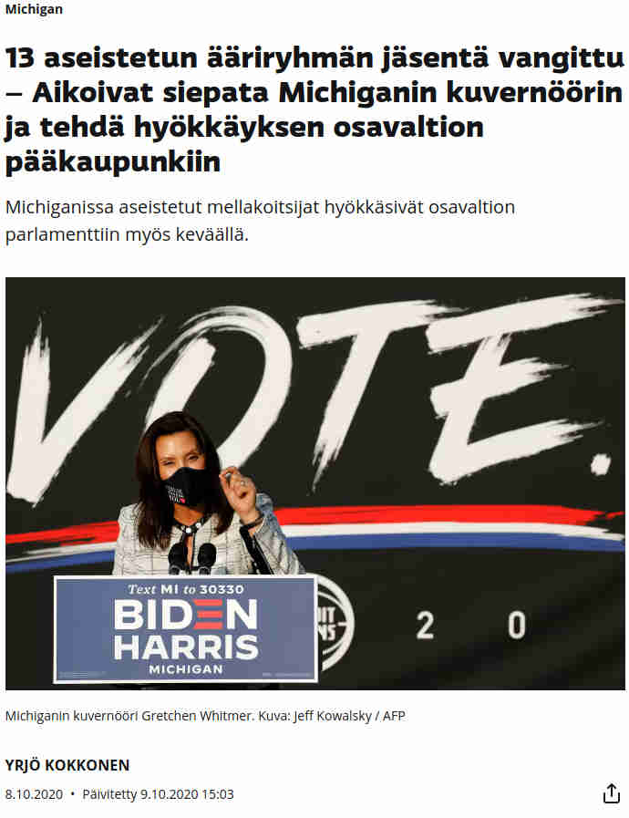 Tyranni ja tuhansien vanhusten murhaaja Gretchen Whitmer simppaamassa presidenttiehdokas Bidenia, jonka perhe on syvällä kv-rikollisuudessa.jpg