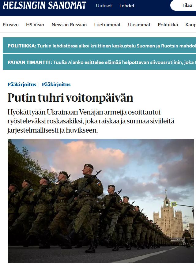 HS - Venäjän armeija osoittautui ryösteleväksi roskasakiksi.JPG