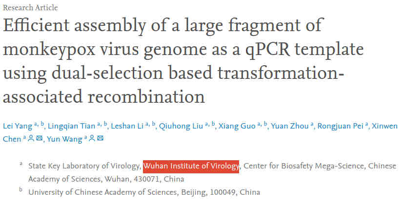 Apinarokon genomista luotiin fragmentti tutkimustarkoituksiin Wuhanin viruslaboratoriossa, tutkimus julk. 28022022.jpg