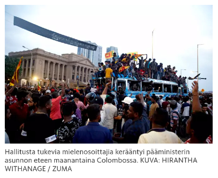 Mielenosoitus Sri Lankan pääkaupungissa.jpg