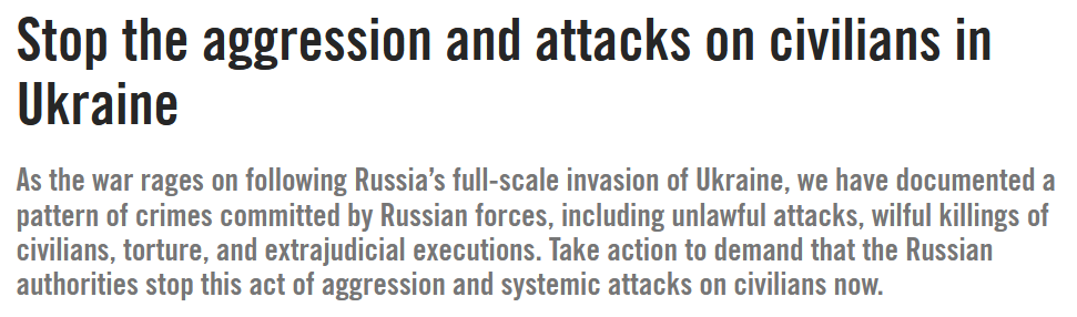 Amnesty - Stop the aggression and attack on cibilians in Ukraine.PNG