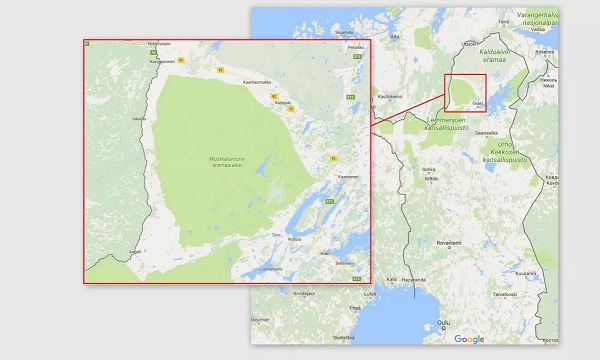 Antti Hanhivaaraa on etsitty muun muassa Angelin ja Karigasniemen alueelta. Google Maps