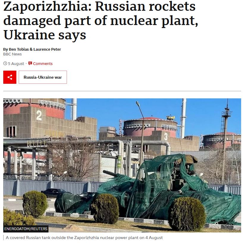 ryssän tankki Zaporizhzhian voimalan edessä.JPG