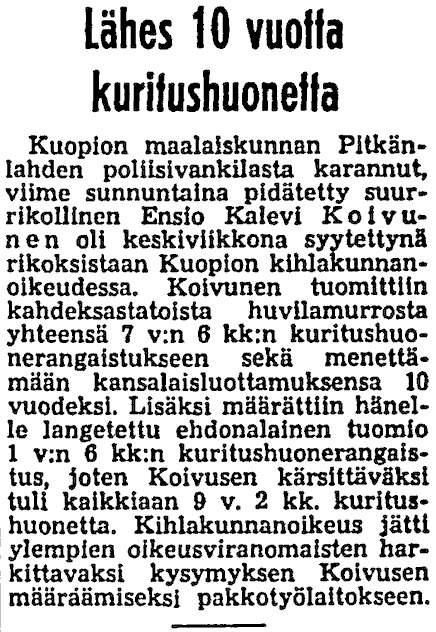 Helsingin Sanomat 25.5.1962