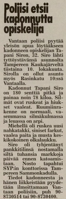 Iltalehti 8.2.1996.