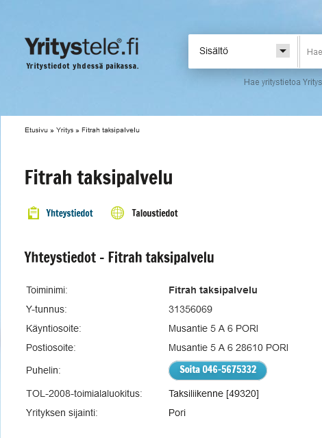 Fitrah taksipalvelu - Yhteystiedot Yritystele.fi.png