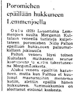 HS 02.09.1975 Niilo (Niila) Paltto kadonnut Lemmenjoki .jpg