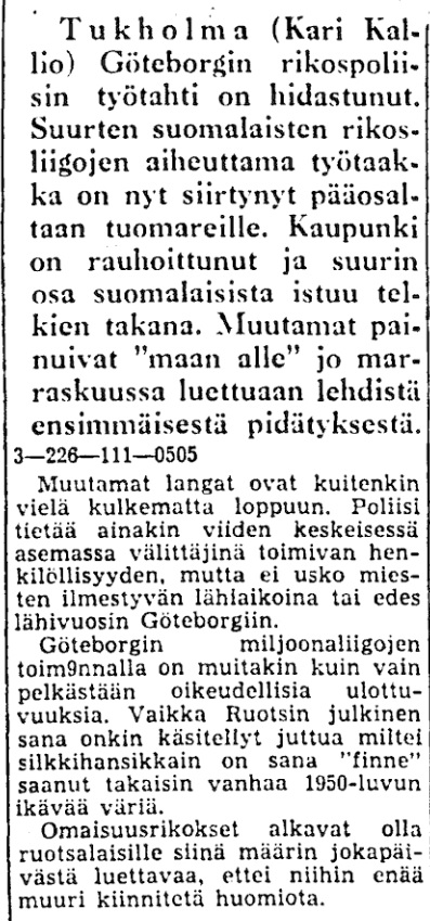 Helsingin Sanomat 9.3.1973.