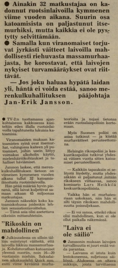 Uusi Suomi 30.1.1981.