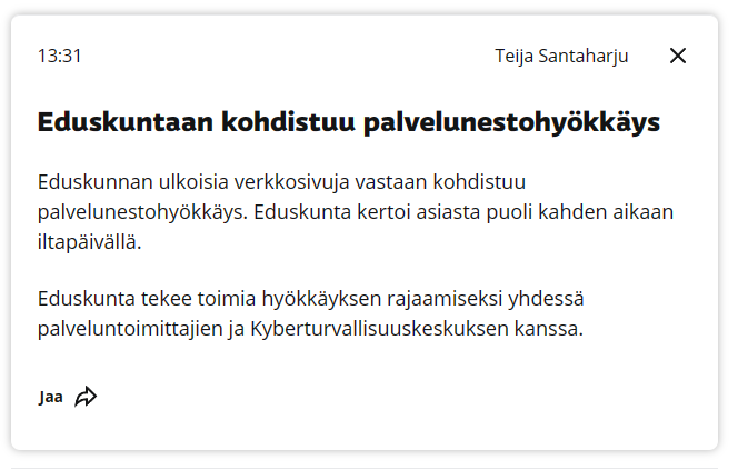 Eduskuntaan palvelunestohyökkäys.PNG