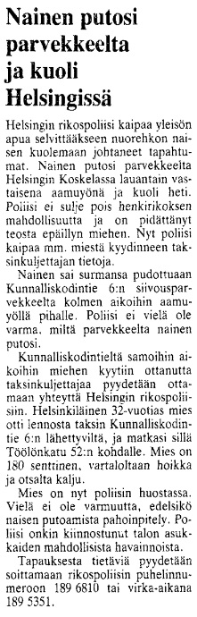 Helsingin Sanomat 25.9.1989.