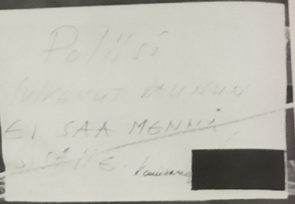 Komisario Leppäluodon kirjoittama teksti