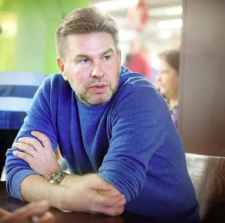 Juha Kärkkäinen Lahden-tavaratalon viisivuotispäivillä helmikuussa 2014. (KUVA: MIRJA HUSSAIN / ETELÄ-SUOMEN SANOMAT)