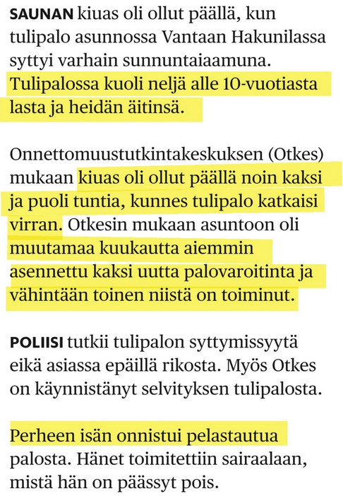 Semmoset saunomiset tällä kertaa.