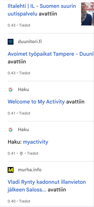 My activity google