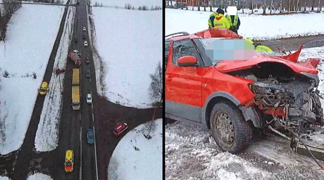 Laihian traaginen kuolinonnettomuus tapahtui 24.3.2023. KUVA: POLIISI