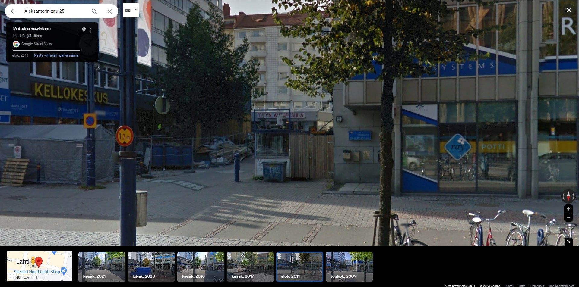 Aleksanterinkatu 25 Lahti roskakatos 2011.jpg