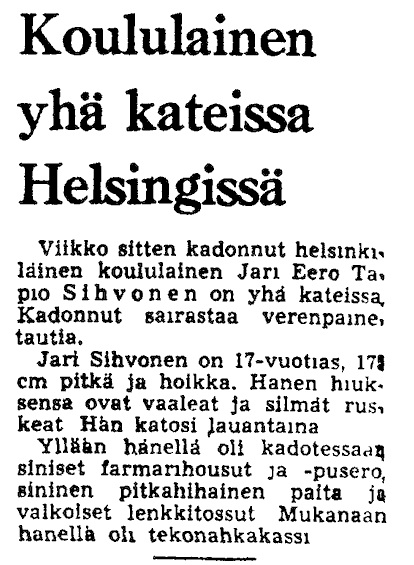 Helsingin Sanomat 11.9.1976.