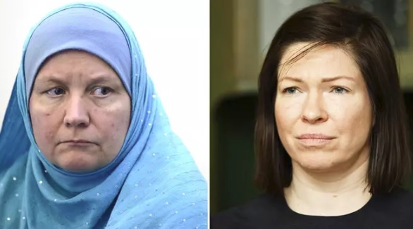 Pia Jardi (vas.) on tehnyt työtä suurmoskeijahankkeen eteen. Hankkeen jarruksi ryhtyi vihreä apulaispormestari ja lautakunnan puheenjohtaja Anni Sinnemäki. (KUVA: HEIKKI SAUKKOMAA, RONI REKOMAA / LEHTIKUVA)